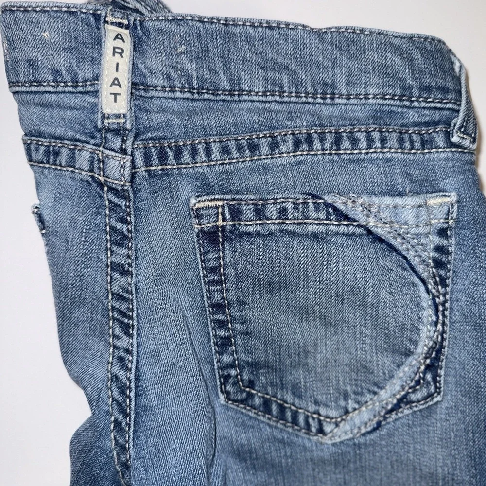 Ariat R.E.A.L. Girls Size 14 Lydia Bootcut Jeans Medium Wash Denim Adjustable